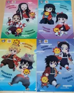 鬼滅の刃 コジマ クリアファイル（全4種類）キラキラシールオマケ２枚