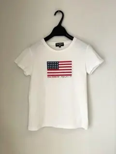 RALPH LAUREN ラルフローレン Tシャツ ホワイト 白 星条旗 S