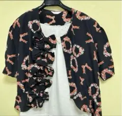 ☆レア・レトロ☆ピンクハウス ブラウス　リボン・花柄　ヴィンテージ