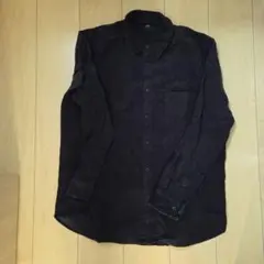 黒色 長袖シャツ　コーデュロイ