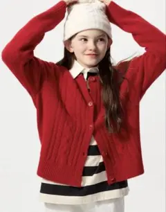 UNIQLO GIRLSスフレヤーンカーディガン