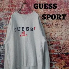 美品 GUESS SPORT USA ゲス スポーツ 刺繍 裏起毛 スウェット