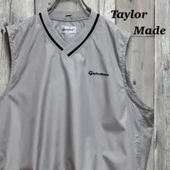 テーラーメイド　TaylorMade Vネック　ナイロン　ベスト　刺繍ロゴ　L