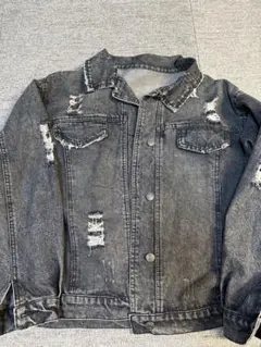 韓国　デニムジャケット　黒