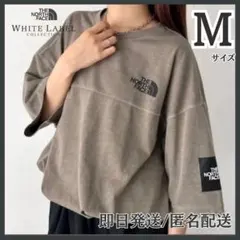 韓国限定☆ THE NORTH FACE ロゴ ステッチ Tシャツ ブラウン M - メルカリ
