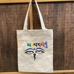 カラフル目デザインキャンバストートバッグ