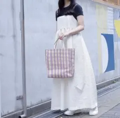 ACCOMMODE ラフィアトートバッグ