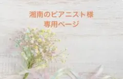 湘南のピアニスト様専用ページ