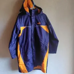 PUMA ネイビーオレンジ 中綿ベンチコート