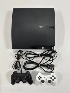PS3 CECH-2000A 本体+黒・白デュアルショック3 ×2個　初期化済