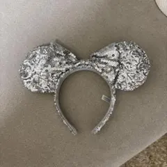 ミニーマウス耳カチューシャ シルバー