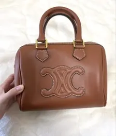 CELINE セリーヌ　ブラウンレザー ハンドバッグ