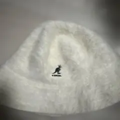 KANGOL ホワイト バケットハット ファー生地