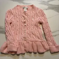 ポロ ラルフ ローレン ケーブル コットン ペプラム カーディガン女の子24M
