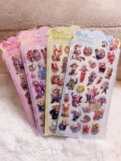 ズートピア　きゅんシール　きゅんポップシール　4枚セット