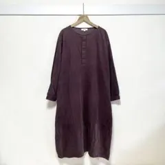 niko and... ワンピース コーデュロイ 紫 ゆるシルエット 体型カバー