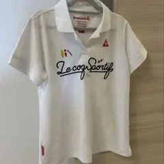 新品 ルコックゴルフ レディース ゴルフウェア 刺繍ポロシャツ LL ホワイト