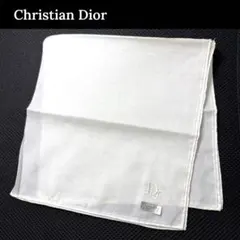 【新品】Christian Dior ディオール ハンカチ ロゴ刺繍 ホワイトのサムネイル