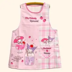 マイメロディ クロミ ⭐️ピンクチェック 保育士エプロン　新品