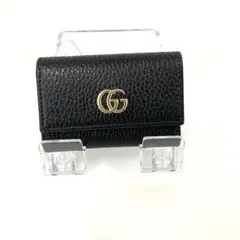 【極美品】GUCCI グッチ GGマーモント 6連キーケース ブラック レザー