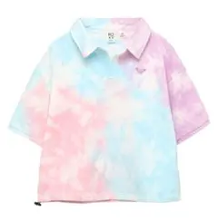 ROXY ロキシー SPIN TOPS タイダイ ムラ染め 襟付き ポロシャツ
