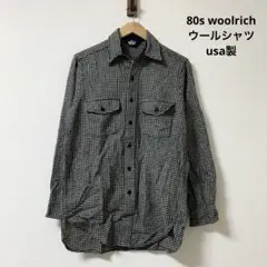 80s woolrich wool shirt usa製 251111