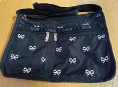 レスポートサック　ショルダーバッグ　リボン柄