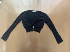 FREE'S PHRASE ショート丈カーディガン ブラック