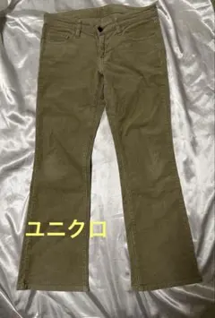 ユニクロ　UNIQLO レディース　カーキ　コーデュロイパンツ