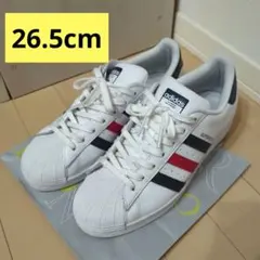 26.5cm adidas Superstar ホワイトレザー スニーカー