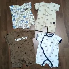 ベビー服 ロンパース 半袖 4点まとめ売り 60~70cm
