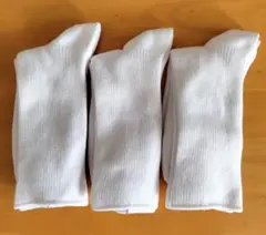 スクールソックス　 白　 19〜21cm　 3足セット