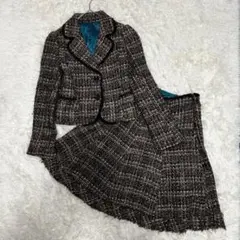 ロイスクレヨン ツイード スカート ジャケット セットアップ スーツ Мサイズ