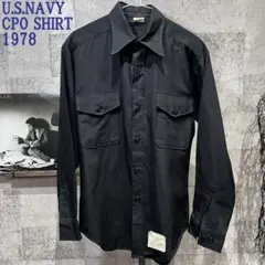 78年 U.S.NAVY CPO SHIRT ブラック 15 x 32のサムネイル