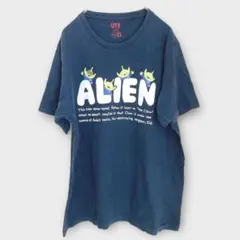 【ユニクロ】Lネイビー　ディズニー　トイストーリー　リトルグリーンメン　Tシャツ