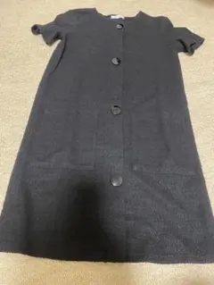 ZARA ザラ　黒 半袖 ワンピース ボタン付き