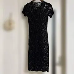 ZARA 黒レースワンピース　インナー付　M