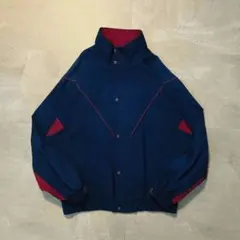 90s GORE-TEX ナイロンジャケット L ネイビー ボルドー 香港製古着のサムネイル