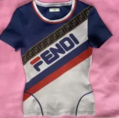 FENDI 半袖 Tシャツ ネイビー ホワイトのサムネイル