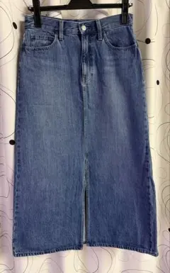 UNIQLO デニムロングスカート ライトブルー M