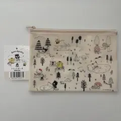 サンリオ　シナモン　ポムポムプリン　バツ丸　フラットポーチ 小物入れ ダイソー