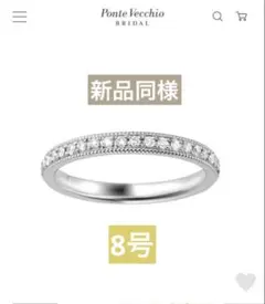 ポンテヴェキオ　0.13ct 8号pt900裏抜き無しハーフエタニティのサムネイル
