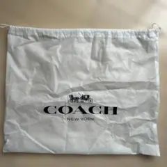 COACH ロゴ入り 不織布　ホワイトバッグ 大きめ