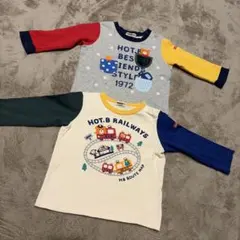 ミキハウス　ホットビスケッツ　長袖　カットソー　ロンT トレーナー　電車