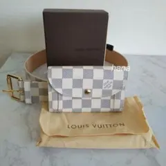 LOUIS VUITTON ダミエアズールサンチュールポシェットソロ　ベルト付