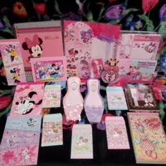 ディズニー ミニー デイジー 靴 ヒール 香水 メモ ノート レターセット 封筒