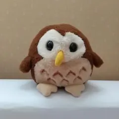 テイクオフ　幸福を運ぶフクロウ　幸フクロウS（ブラウン）ぬいぐるみ 約10cm