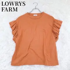 ローリーズファーム フリル半袖Tシャツ テラコッタ シンプル 大人かわいい