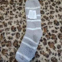 ジェラートピケ　ストライプルームウェアソックス