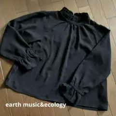 earth music&ecology 袖口シャーリングブラウス　F